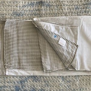 Little Unicorn striped crib skirt